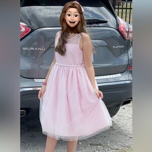 American Princess Pink and White Tulle Dress